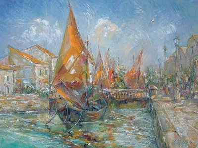 Venice.Golden Sails
